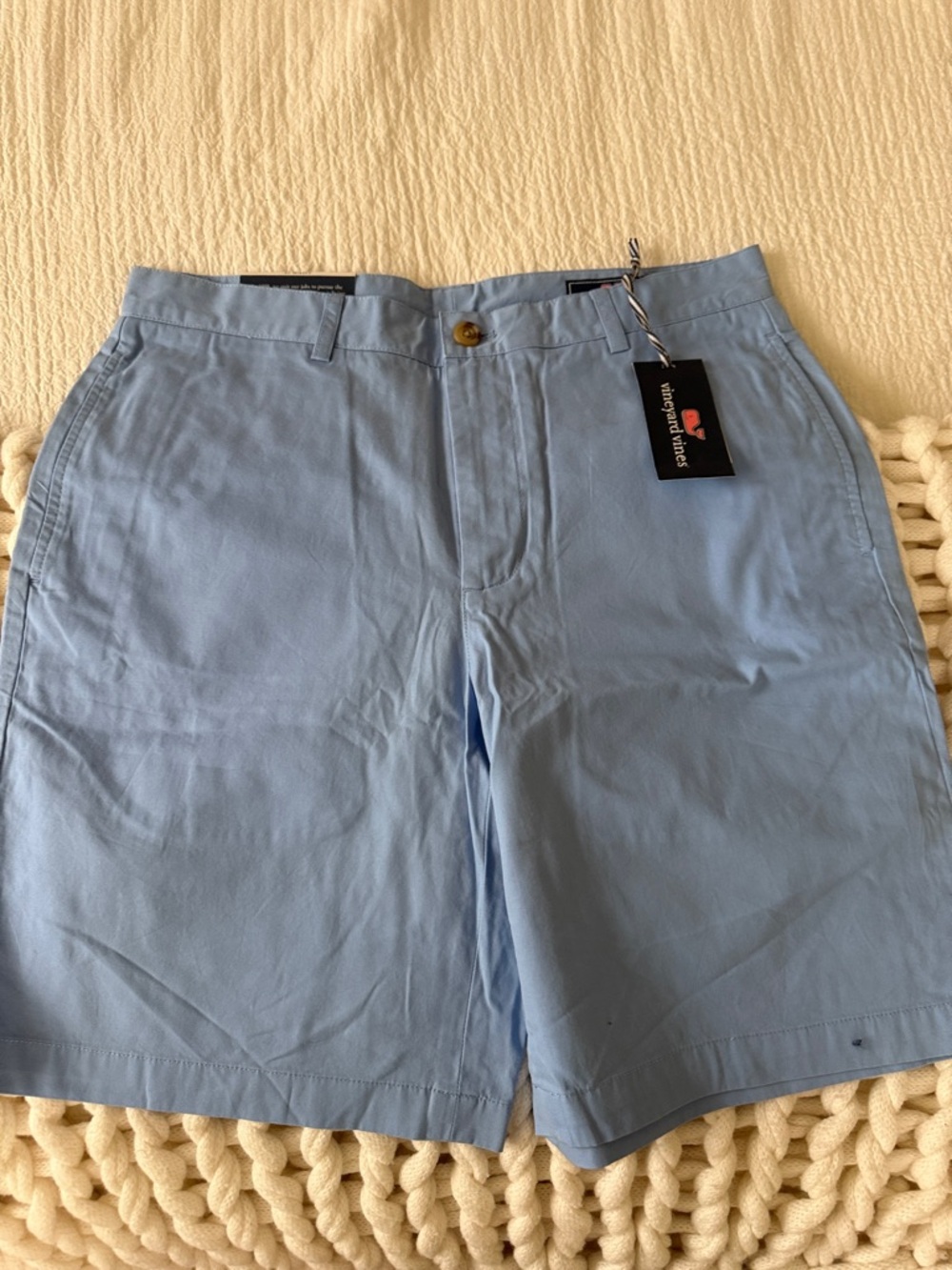 Vineyard Vines Light Blue Flat-Front Men’s Shorts